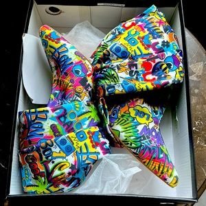 Graffiti Thigh highs Boots